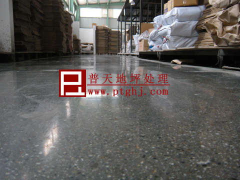 温江神农公司仓库水泥地坪翻新完工1